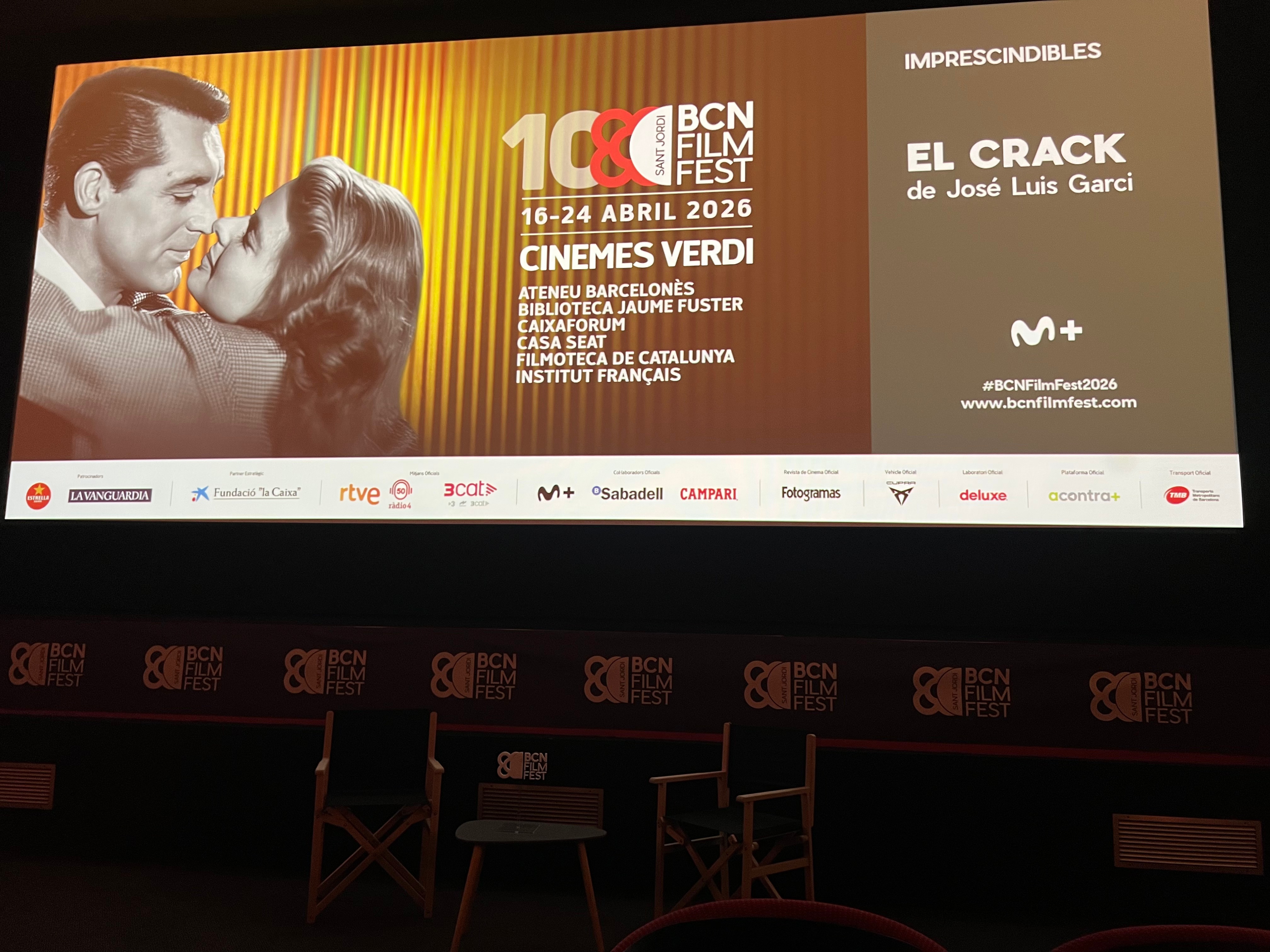 🎬​🍿​ BCN Film Fest 2026 — El pase especial de ‘El Crack’, coloquio con Garci y un tesoro firmado